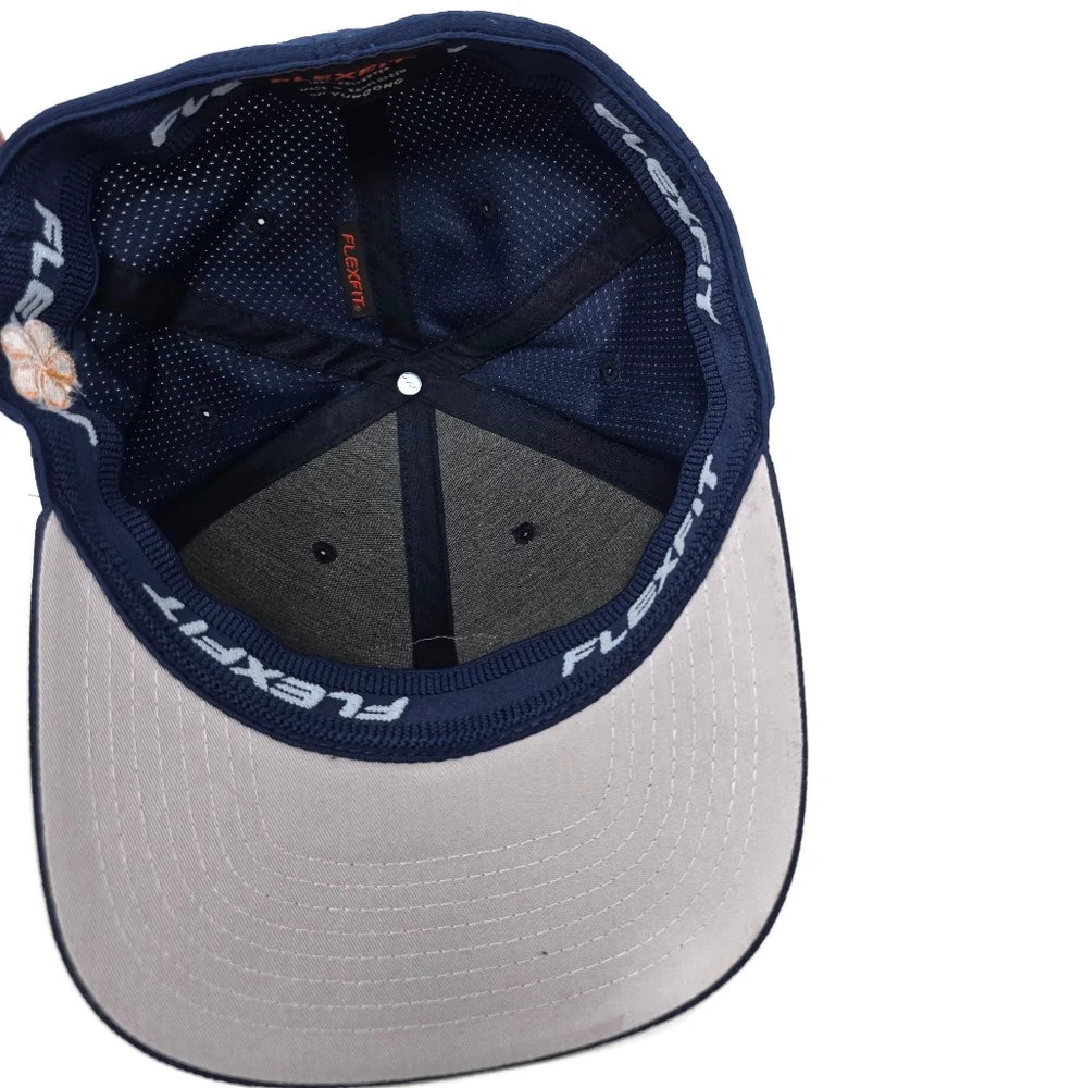 Haus of Grey Matte Grey Weekend Warrior Tricot Flex Fit Cap Hat Navy